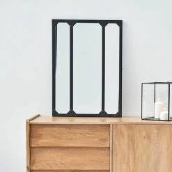 DECOCLICO FACTORY Miroir Verrière Atelier En Métal Rectangulaire Noir 60 X 83 Cm - Bricklane - Intérieur/extérieur - Negro -Miroir Soldes Boutique 67676958 3
