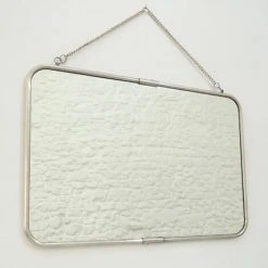 MAISON TILLEUL Miroir De Barbier En Laiton Argenté Avec Chaîne 57 X 39 Cm - Chaumont - Plateado -Miroir Soldes Boutique 67677251 5