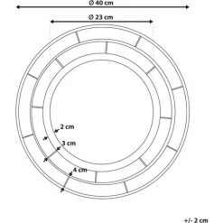 BELIANI Miroir En Plastique Doré 40x40 - Doré -Miroir Soldes Boutique 67693965 3