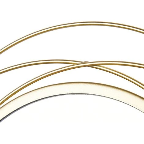 FLYME Miroir Mural Décoratif En Métal - 36 Cm De Diamètre - Rond - Décoration Pour Chambre à Coucher, Salon, Salle De Bain, Couloir 4 FLYME Miroir Mural Décoratif En Métal - 36 Cm De Diamètre - Rond - Décoration Pour Chambre à Coucher, Salon, Salle De Bain, Couloir – Image 2