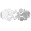 LLOVE 30Pcs Stickers Miroir En Acrylique Autocollants Muraux Décoratifs Stickers Muraux Ronds Au Design Moderne Miroir Mural Pour Salon Et Chambre Decoration ,4 Tailles -Miroir Soldes Boutique 67862078 1
