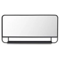 LIFA LIVING Miroir Mural Métal Noir, Miroir Industriel Avec Etagère, Miroir Rectangulaire Pour Salon, Hall Ou Chambre, Miroir Mural Design Moderne 80 Cm - Noir 9 LIFA LIVING Miroir Mural Métal Noir, Miroir Industriel Avec Etagère, Miroir Rectangulaire Pour Salon, Hall Ou Chambre, Miroir Mural Design Moderne 80 Cm - Noir -Miroir Soldes Boutique 67880965 3