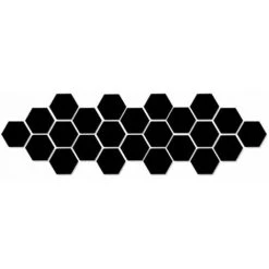 PESCE 12 PCS Acrylique Miroir Stickers Muraux Auto-Adhésif Amovible Hexagonal Décoratif Feuille De Miroir Pour La Maison Salon Chambre DecorBlack