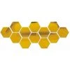 PESCE 12 PCS Acrylique Miroir Stickers Muraux Auto-Adhésif Amovible Hexagonal Décoratif Feuille De Miroir Pour La Maison Salon Chambre DecorGold -Miroir Soldes Boutique 67993803 1