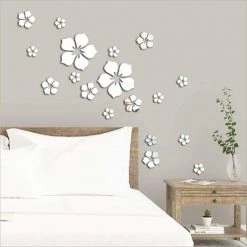 PESCE 18 Pcs Acrylique Miroir Sticker Mural Decal Pour La Maison Salon Chambre Décor 3D Fleur DIY Décoration Murale SilverSilver Flower 18 Pcs 10 PESCE 18 Pcs Acrylique Miroir Sticker Mural Decal Pour La Maison Salon Chambre Décor 3D Fleur DIY Décoration Murale SilverSilver Flower 18 Pcs -Miroir Soldes Boutique 67993816 4