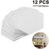 PESCE Stickers Muraux Hexagonaux, 12 PCS Grands Stickers Muraux Miroir Acrylique Amovibles Pour La Maison Salon Chambre Décor177x153x90mmArgent -Miroir Soldes Boutique 67993832 1