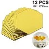 PESCE Stickers Muraux Hexagonaux, 12 PCS Grands Stickers Muraux Amovibles Miroir Acrylique Pour La Maison Salon Chambre Décor126x110x63mmOr -Miroir Soldes Boutique 67993887 1