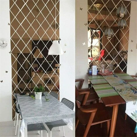 PESCE Autocollants Muraux De Miroir De Diamant 3D, Autocollants De Miroir De Couture De Triangle Auto-adhésif Amovible Autocollants Muraux De Bricolage Autocollants De Meubles De Carreaux De Céramique Décoration Papier Peint Pour Le Salon à La Maison 5 PESCE Autocollants Muraux De Miroir De Diamant 3D, Autocollants De Miroir De Couture De Triangle Auto-adhésif Amovible Autocollants Muraux De Bricolage Autocollants De Meubles De Carreaux De Céramique Décoration Papier Peint Pour Le Salon à La Maison – Image 3