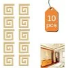 PESCE 10 Pcs DIY Acrylique Stickers Muraux Pour La Maison Chambre Chambre Décoration Moderne Labyrinthe Miroir Stickers Muraux Décor Autocollants Amovible Stickers Muraux Doré -Miroir Soldes Boutique 67993977 1