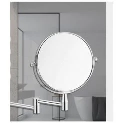 GRID COOL Miroir De Beauté De Salle De Bain, Miroir De Beauté Mural Télescopique Pliable, Miroir De Beauté Haute Définition Double Face Sans Perforation (modèle Simple 8 Pouces, Plan Miroir Double Face + Grossissement 3 Fois) -Miroir Soldes Boutique 68073202 4