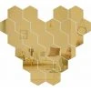 ECHOO Sticker Mural Miroir, 24PCS Autocollant Miroir Amovible DIY Acrylique Décoration Murale Miroir Carrelage Hexagone Miroir Sticker Mural Salon Chambre Miroir  (doré, 46*40*23mm) -Miroir Soldes Boutique 68254166 1