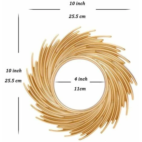 QERSTA Miroir Mural | Miroir Rond Pour La Décoration Murale De La Maison, Du Salon Et De La Chambre | Photo Haute Résolution | Cadeau Original Pour Femme Et Maman Avec Des Lunettes De Soleil Accrochées Au Mur | Miroir Doré Pour La Décoration 4 QERSTA Miroir Mural | Miroir Rond Pour La Décoration Murale De La Maison, Du Salon Et De La Chambre | Photo Haute Résolution | Cadeau Original Pour Femme Et Maman Avec Des Lunettes De Soleil Accrochées Au Mur | Miroir Doré Pour La Décoration – Image 2