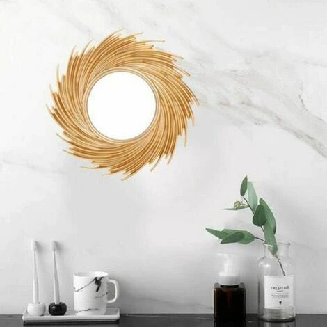 QERSTA Miroir Mural | Miroir Rond Pour La Décoration Murale De La Maison, Du Salon Et De La Chambre | Photo Haute Résolution | Cadeau Original Pour Femme Et Maman Avec Des Lunettes De Soleil Accrochées Au Mur | Miroir Doré Pour La Décoration 5 QERSTA Miroir Mural | Miroir Rond Pour La Décoration Murale De La Maison, Du Salon Et De La Chambre | Photo Haute Résolution | Cadeau Original Pour Femme Et Maman Avec Des Lunettes De Soleil Accrochées Au Mur | Miroir Doré Pour La Décoration – Image 3