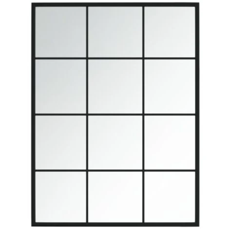 LangRay Maison & Jardin Miroir Mural Noir 80x60 Cm Métal 4 LangRay Maison & Jardin Miroir Mural Noir 80x60 Cm Métal – Image 2