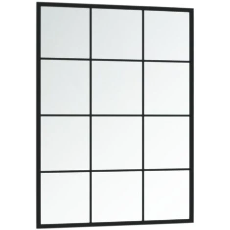 LangRay Maison & Jardin Miroir Mural Noir 80x60 Cm Métal 5 LangRay Maison & Jardin Miroir Mural Noir 80x60 Cm Métal – Image 3