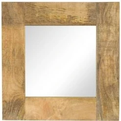 LangRay Maison & Jardin Miroir Bois De Manguier Massif 50 X 50 Cm