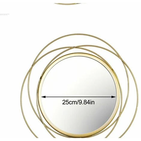 GRID COOL Miroir Rond Pour Decoration Murale Dans Maison, Salon Et Miroir Doré Pour Décoration C 4 GRID COOL Miroir Rond Pour Decoration Murale Dans Maison, Salon Et Miroir Doré Pour Décoration C – Image 2