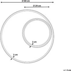 BELIANI Miroir En Rotin Beige 60x60 - Beige -Miroir Soldes Boutique 68540449 3