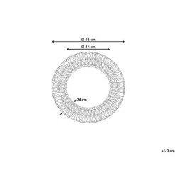 BELIANI En Rotin Naturel 58x58 - Naturel -Miroir Soldes Boutique 68543959 3