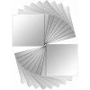ECHOO 16Pcs Miroir Autocollant Miroir Adhésif Décoratif Miroir Carrés Argenté Amovible Mosaïque Décorative Auto Adhésifs Salle De Bain Salon Chambre (15 ×15cm) -Miroir Soldes Boutique 68595513 1