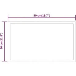 Miroir De Salle De Bain à LED 50x30 Cm VidaXL - Transparent 9 Miroir De Salle De Bain à LED 50x30 Cm VidaXL - Transparent -Miroir Soldes Boutique 68611935 3
