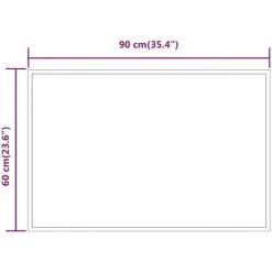 Miroir De Salle De Bain à LED 90x60 Cm VidaXL - Transparent 11 Miroir De Salle De Bain à LED 90x60 Cm VidaXL - Transparent -Miroir Soldes Boutique 68611981 5
