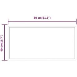 Miroir De Salle De Bain à LED 80x40 Cm VidaXL - Transparent -Miroir Soldes Boutique 68611982 3