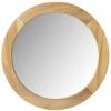 VENTE-UNIQUE.COM Miroir Rond Avec Contour En Bois De Teck - 60 Cm - BUBUNAN - Naturel Clair -Miroir Soldes Boutique 68750878 1