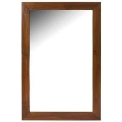 VENTE-UNIQUE.COM Miroir Rectangulaire En Teck Foncé - 60 X 90 Cm - AMLAPURA - Naturel Foncé
