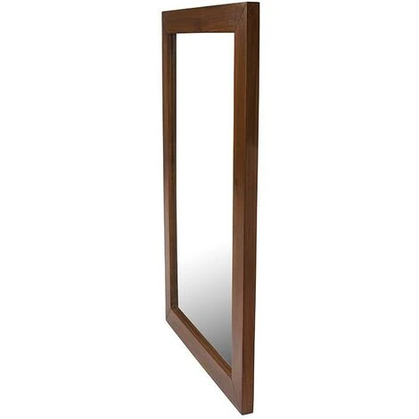 VENTE-UNIQUE.COM Miroir Rectangulaire En Teck Foncé - 60 X 90 Cm - AMLAPURA - Naturel Foncé 3 VENTE-UNIQUE.COM Miroir Rectangulaire En Teck Foncé - 60 X 90 Cm - AMLAPURA - Naturel Foncé – Image 2