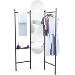 UMBRA Paravent En Métal Avec Miroir Vala Noir - Noir