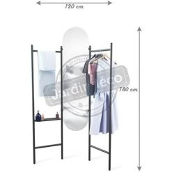 UMBRA Paravent En Métal Avec Miroir Vala Noir - Noir -Miroir Soldes Boutique 7648685 4