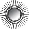 AUBRY GASPARD Miroir Déco Vintage Rotin Noir Noir - Noir
