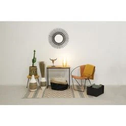 AUBRY GASPARD Miroir Déco Vintage Rotin Noir Noir - Noir 9 AUBRY GASPARD Miroir Déco Vintage Rotin Noir Noir - Noir -Miroir Soldes Boutique 836070 4