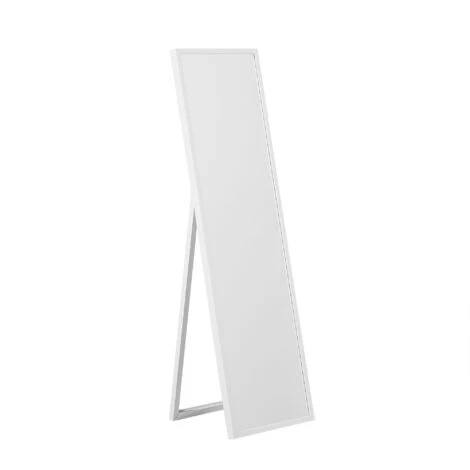 BELIANI Miroir Sur Pied En Plastique Blanc 140x40 - Blanc 6 BELIANI Miroir Sur Pied En Plastique Blanc 140x40 - Blanc – Image 4