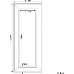 BELIANI Miroir En Plastique Doré 141x51 - Doré 8 BELIANI Miroir En Plastique Doré 141x51 - Doré -Miroir Soldes Boutique 8721565 3