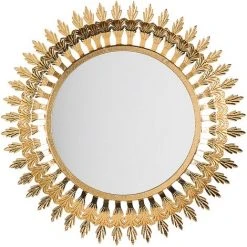 BELIANI Miroir En Métal Doré 60x60 - Doré