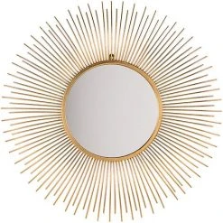 BELIANI Miroir En Métal Doré 76x76 - Doré