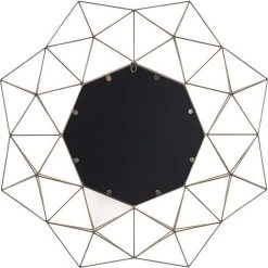 BELIANI Miroir En Métal Doré 80x80 - Doré 10 BELIANI Miroir En Métal Doré 80x80 - Doré -Miroir Soldes Boutique 9029650 4