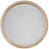 Atmosphera - Miroir Mural En Bois De Paulownia D 50 Cm - Beige