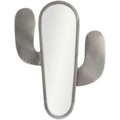 AMADEUS Miroir Cactus Argenté 40 Cm Argent - Argent