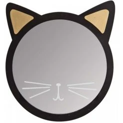 AUBRY GASPARD Miroir Chat En Bois Noir - Noir