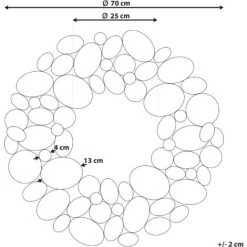 BELIANI Miroir En Bois D'ingénierie Argenté 70x70 - Argenté -Miroir Soldes Boutique 9564358 3