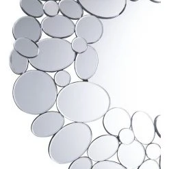 BELIANI Miroir En Bois D'ingénierie Argenté 70x70 - Argenté -Miroir Soldes Boutique 9564358 4