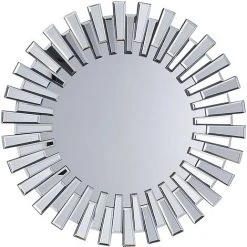 BELIANI Miroir En Verre Argenté 70x70 - Argenté